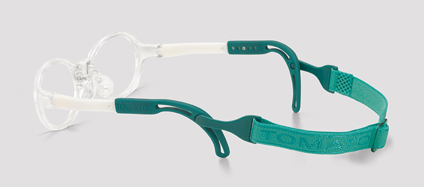 white and green, two tone baby glasses